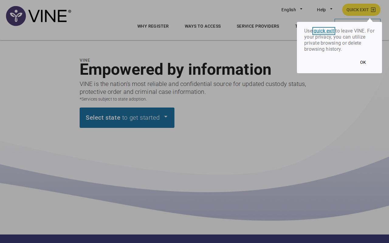 Henry County VINELink custody search interface for arrest status