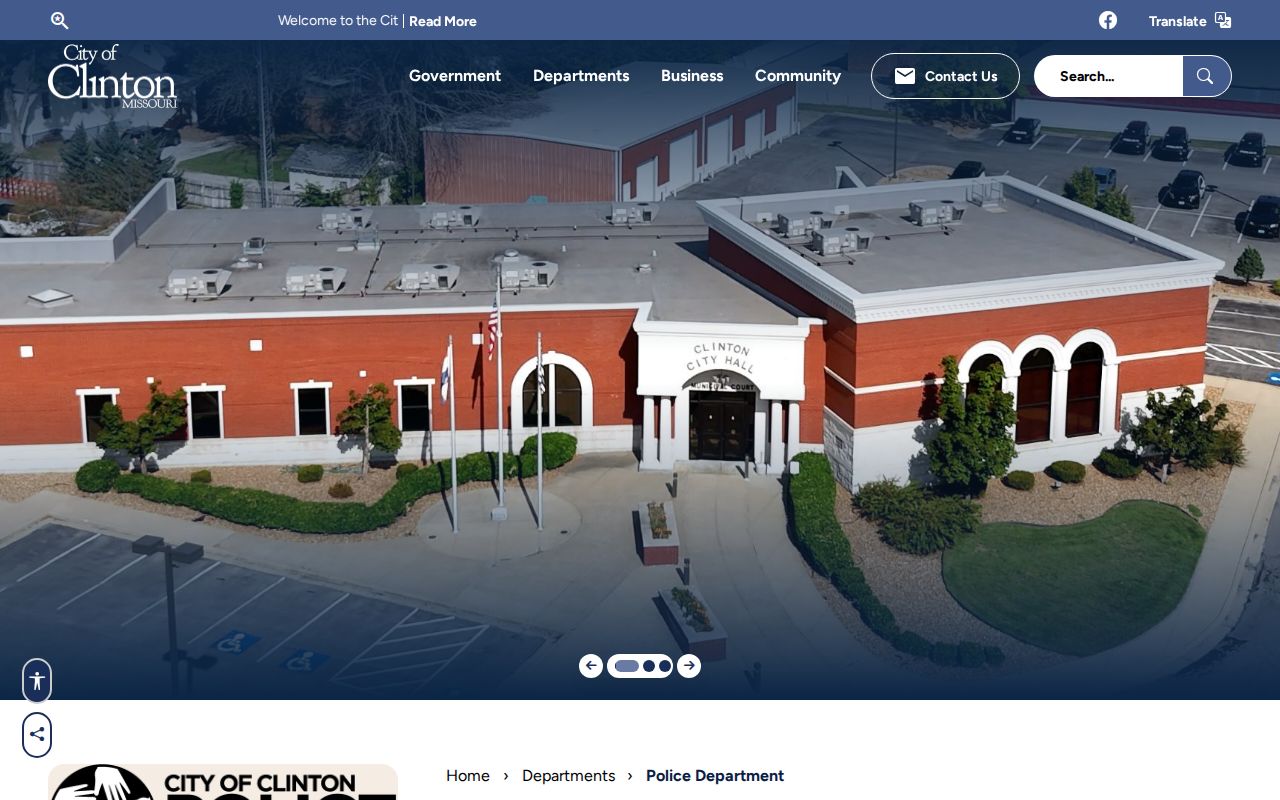 Official Clinton Police Department page